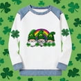 thumbnail image 5 of TaTaai Fashion St Patrick's Day Color Block Women's Long Sleeve Round Neck Shirt, Casual Comfort for Holiday Daily Home Wear Gift, 5 of 5