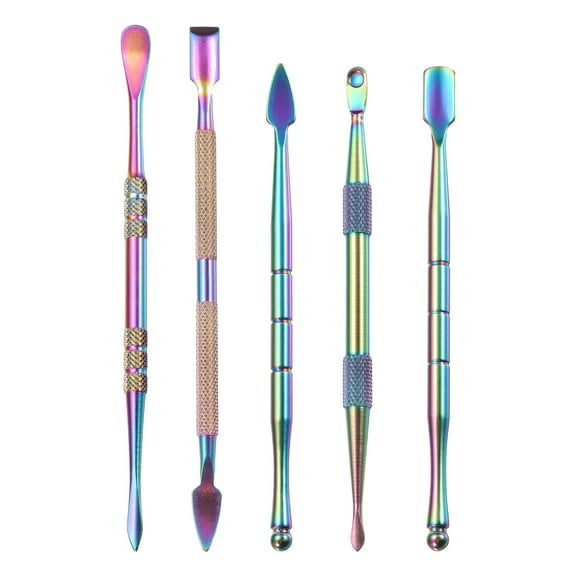 Uxcell 5 Pcs Wax Carving Tools Stainless Steel Wax Carving Sculpting Tools for Modeling Shaping, Rainbow