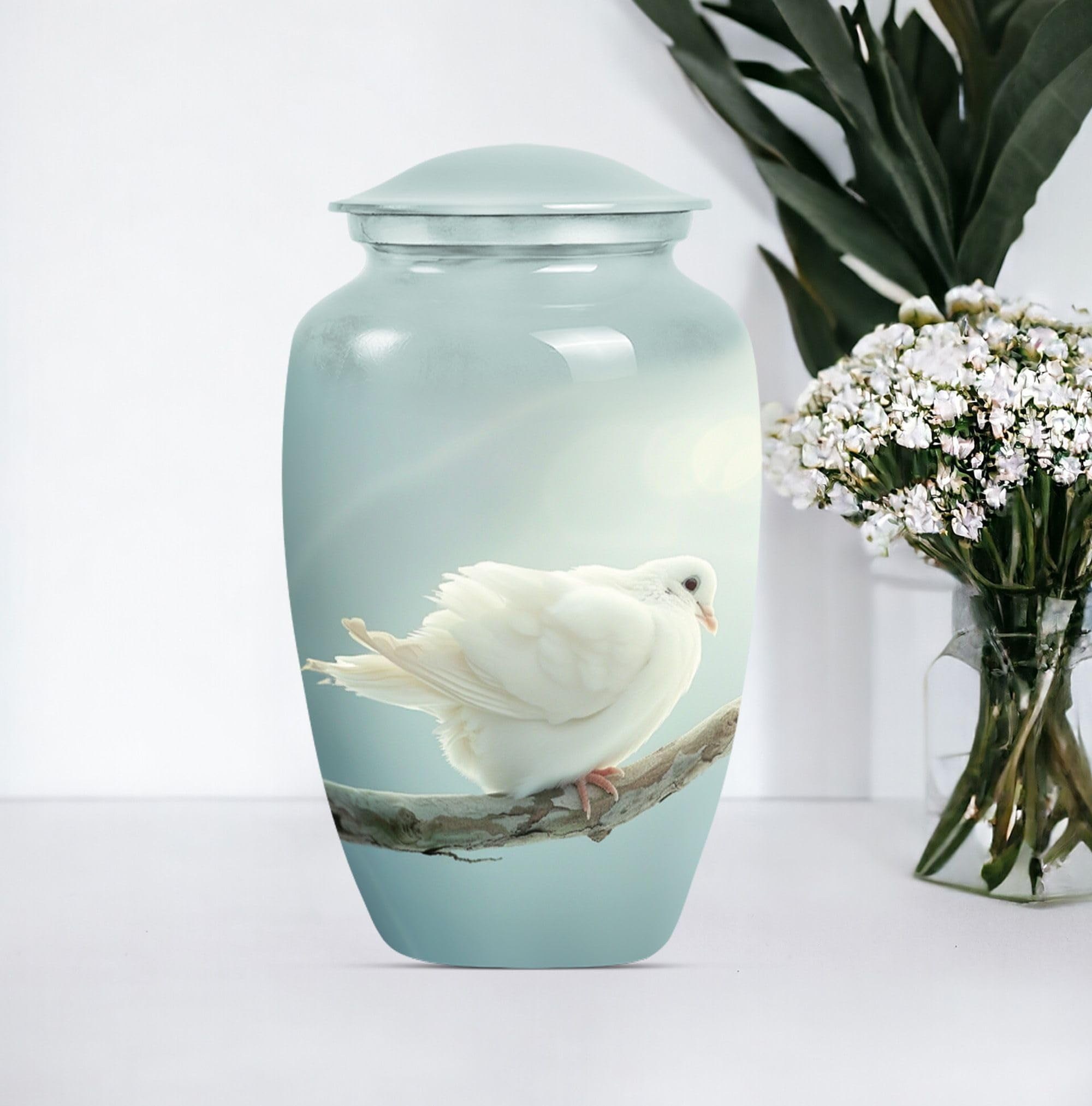 SUBSH Dove Urn, Urn for Human Ashes, 10 Inch Urn, Funeral Urns for Ashes, Large Urns for Human Ashes, Pet Urns, Cremation Urns, Urns for Ashes Adult Male, Urns for Human Ashes