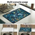 thumbnail image 7 of ZIATUBLES Dust Cover Pad for Washer Dryer Water Resistant Washing Machine Top Protector Mat for Laundry Room Home Multi Use Home Decor Accessories, 24 x 19.7 Inch, Dolphin Moon Floral Leaf, 7 of 7