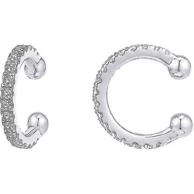 S925 Silver Round Nail Inlaid Diamond Ear Clip------Product code 61118