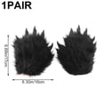 thumbnail image 2 of Yvsxxv Black Plush 3D Animal Paw Winter Warm Gloves Cute Handwear, 2 of 7
