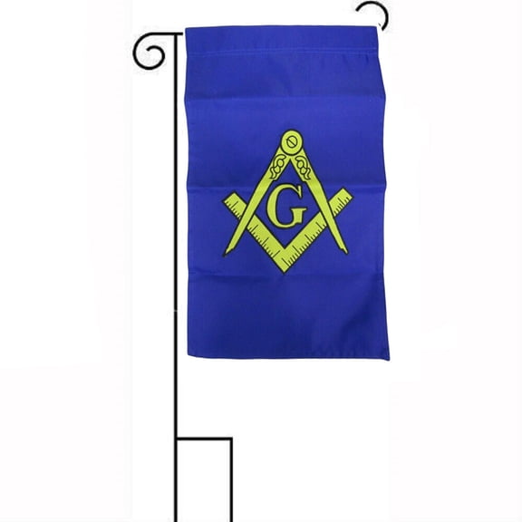 12x18 Embroidered Mason Masonic 210D Sleeved Garden Stand 12"x18" Flag