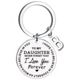 thumbnail image 1 of Creative DIY To My Daughter Stainless Steel Last Name 26 Letter Keychain 2.5cm, 1 of 8