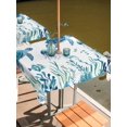 thumbnail image 2 of Square Outdoor Tablecloth with Umbrella Hole Blue Teal Sea Turtle Outside Table Cloth Waterproof Patio Table Cover Coastal Ocean Jellyfish Coral Zipper Tablecloths for Picnic Party Camping 60x60 Inch, 2 of 8