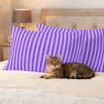 thumbnail image 3 of Blue Purple Outdoor Waterproof Pillow Covers, Geometric Vertical Striped Solid Rainbow Decorative Rectangle Throw Pillowcase Sofa Cushion Sham for Patio/Couch/Chair, 20"x12" 2 Pack, 3 of 8
