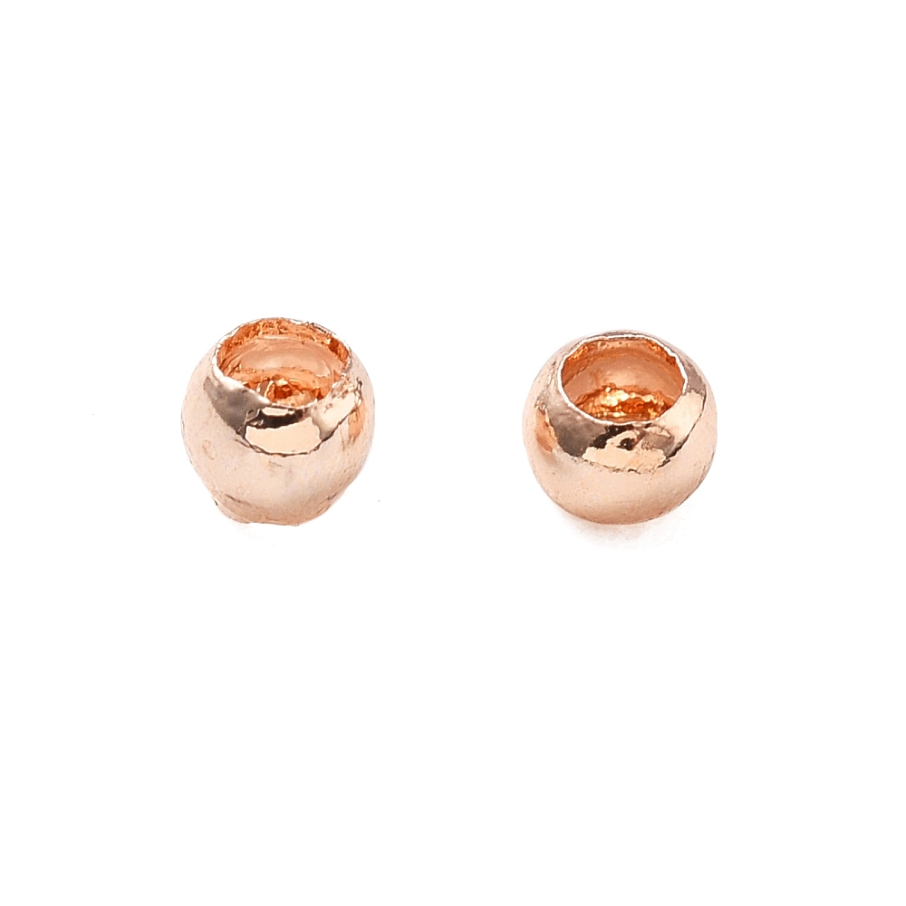10000pcs Brass Crimp Beads Rose golden 2x1.5mm Hole: 1mm