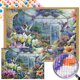 thumbnail image 1 of 5D DIY Taladro Parcial AB Diamante Pintura Vidrio Jardín 60x45cm, 1 of 9
