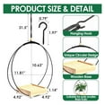thumbnail image 6 of Plant Hanger with Wood Base, Hanging Plant Holder for Indoor Plants, Modern Plant Hangers, Flower Pot Holder for Indoor Outdoor Wall Ceiling Window Boho Home Décor(Planter/Plants Not Included), 6 of 7