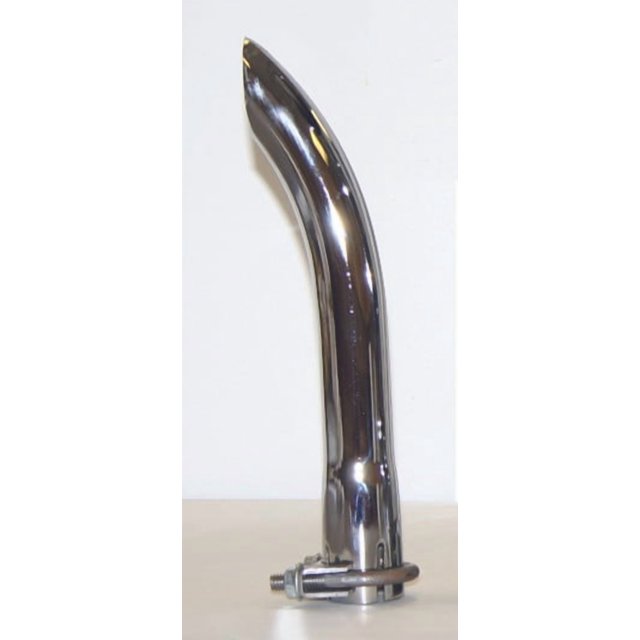 AP Exhaust Side Pipe Turnout CTD-2000 2 Inch Inlet Diameter; 10 Inch Length; Double Chrome Plated