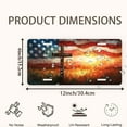 thumbnail image 2 of Cross and American Flag Front License Plate, Metal License Plate, Funny Standard Plates Personalized Novelty Decorative For Men/Women/Boys/Girls Car 6×12 Inch, 2 of 7