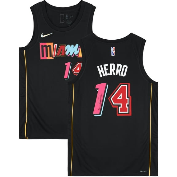 Tyler Herro Miami Heat Autographed Black Mixtape Edition Swingman Jersey - Fanatics Authentic Certified