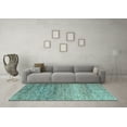 thumbnail image 3 of Ahgly Company Indoor Square Oriental Light Blue Modern Area Rugs, 3' Square, 3 of 4