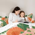 thumbnail image 4 of Erosebridal Chic Flower Full Size Comforter Sets for Girls, Tropical Palm Tree Leaves Bedding Sets, Reversible, 3pcs, 4 of 6