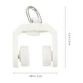 thumbnail image 3 of CIMAXIC Crochets de Rideau avec Couloir Roulant Silencieux pour Draperies en Plastique Durable et Acier Inoxydable, 1,18 Pouces X 0,79 Pouces X 0,47 Pouces, 3 of 4
