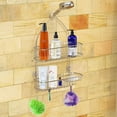 thumbnail image 4 of Simple Houseware Large Hanging Shower Head Caddy Bathroom Organizer, Chrome, 4 of 4