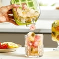 thumbnail image 3 of JKCCZLL 2-in-1 Ice Cube Bottle with Straw - Easy Press Ice Tray Water Bottle, Leak Proof Lid, Vertical Ice Maker for Freezer, Travel, Gym & Home Use (Pink, 800ml),Green,500ml-6.42in*4.25in, 3 of 6