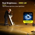 thumbnail image 2 of Wiher LED Work Light Bar, 3000LM LED Magnetic Light Bar with Hooks, 5200mAh Cordless Rechargeable Hood Light for Mechanic/Car Repairing/Garage/Emergency(Yellow), 2 of 7