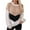 Beige, variant on Giftesty Sweaters for Women Plus Size Women's Casual Round Neck Long Sleeve Sweater Knitted Stripe Loose Blouse Tops