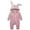 1-Pink, variant on Otqutp Cute for Hoodie Baby Boys Girls Winter Warm Outfits Cute Ear Hooded Clothes Long Sleeves Zipper Romper Outwear Hooded Jumpsuit(1-Pink,3-6 Months)