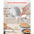 thumbnail image 2 of VEVOR 1.5 QT Saucepan, Nonstick Saucepan with Tempered Glass Lid, Multipurpose Cooking Sauce Pot with Detachable Handle, Sauce Pan Small Kitchen Cooking Pot with Coating, Induction Compatible, White, 2 of 9