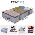 thumbnail image 5 of NUAHRHY Under Bed Storage Bags 2-Pack Underbed Clothing Organizer Clear Cover Foldable with Carry Handles Breathable Under the Bed Storage Bins for Clothes Linens Bedding Closets Bedrooms, 5 of 8