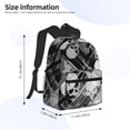 thumbnail image 4 of Lsque Seamless Pattern With Skulls Classic Casual Backpack - Large Capacity Water-Resistant Backpack for School, Work, Travel, and Outdoor Activities, 4 of 8