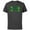 Charcoal, variant on Logo Green Shamrocks St. Patrick’s Day - Short Sleeve Cotton T-Shirt for Adults - Customized-Charcoal