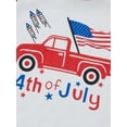 thumbnail image 6 of SAYOO Kid's T-shirt Independence Day Cartoon Car Letter Flag Print Short Sleeve Toddler Kid Boy Girl Tee Shirt Tops, 6 of 9