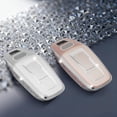 thumbnail image 3 of Key Fob Cover Compatible with Audi A3 A5 A5L A6 A6L Q6L Q6 RSQ6 RS6 SQ6 S6 E-tron 2025-2026 Crystal Diamond Keychain Case Holder Protector,Type-E-silver, 3 of 6