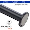 thumbnail image 5 of Shower Curtain Rod,43-72 Inch Adjustable Tension Shower Rod Never Rust Non-Slip No Drilling Spring Tension Curtain Rod,Black Bathroom Shower Spring Rod, 5 of 6