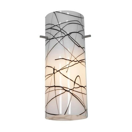 

Access Lighting 23130-BLWH Cylinder Pendant Glass Shade Black & White Glass Finish