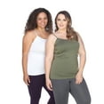 thumbnail image 3 of White Mark Women's Plus Size Tank Tops (Pack of 2), 3 of 5