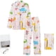thumbnail image 4 of Conjunto de pijama con estampado para mujer, Tops de botonadura única, pantalones de longitud completa, ropa de dormir para adolescentes, moda de otoño, holgada para el hogar, 4 of 4