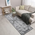 thumbnail image 4 of Garvee 2'x6' Runner Rug Vintage Area Rug, Machine Washable Rugs Indoor Boho Rug Non Slip Soft Carpet for Hallway Living Room Entryway Bedroom, Gray, 4 of 9