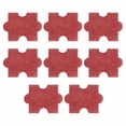 thumbnail image 1 of Cateissary 8 piezas de tapete extraterrestre de empalme grueso decorativo para sala de estar, mesita de noche, rompecabezas de poliéster de felpa Decoración del hogar rojo, 1 of 6