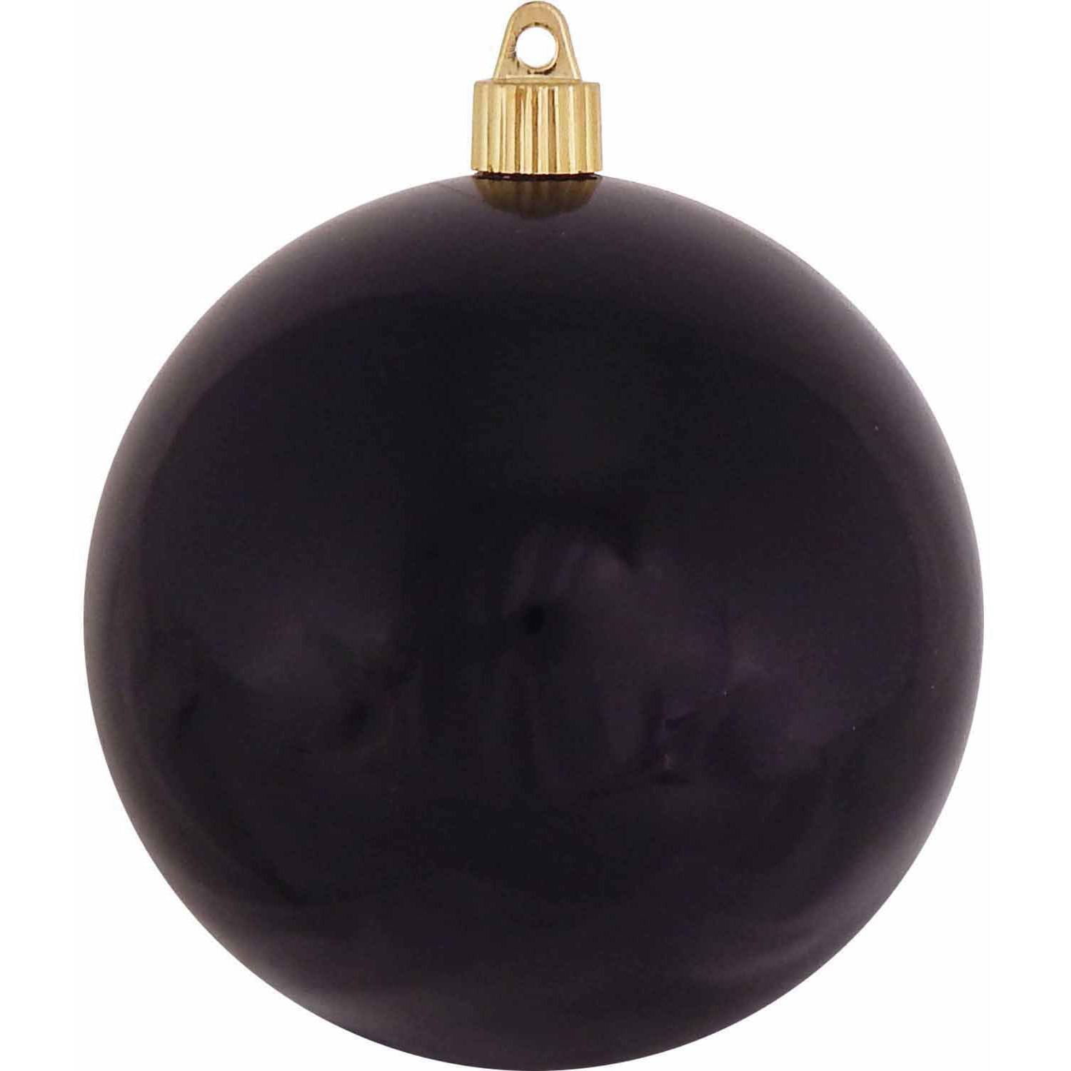 4.75" (120mm) Shatterproof Shiny Black Christmas Ball Ornament by