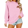 thumbnail image 6 of Kaondbfi Womens Football Embroidered Sweatshirt Casual Crewneck Pullover Long Sleeve Tops for Football Fans Fall Essentials Clothes, 6 of 6