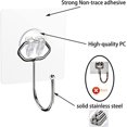 thumbnail image 2 of Ganchos adhesivos grandes, juego de 10 ganchos de pared de gran tamaño para colgar colgadores de pared transparentes resistentes al agua JAMW Sencillez, 2 of 5