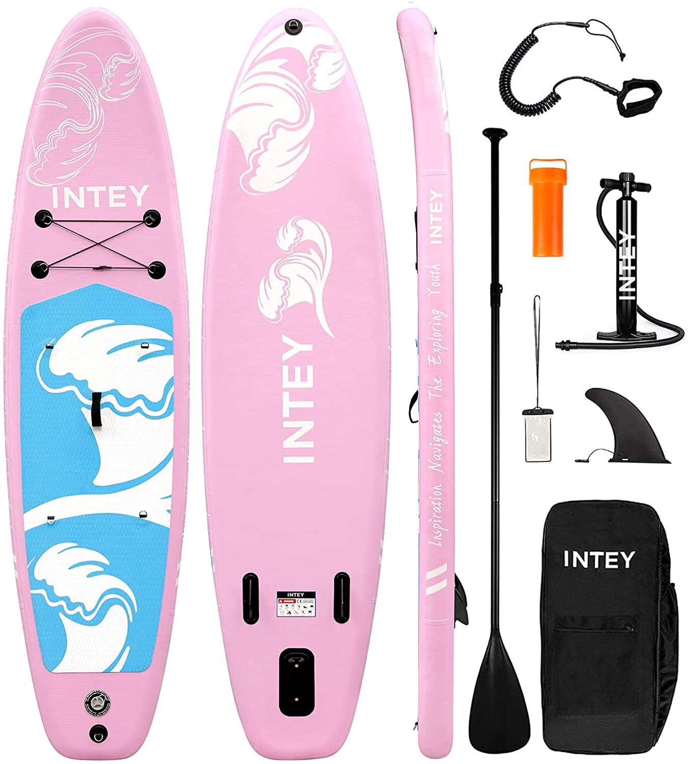Inflatable Stand Up Paddle Board 11×33×6 SUP with Complete Premium Accessories Standing Boat for Youth/Adult/Beginner Surf Control Two-Way Air Pump Wide Stance 