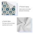 thumbnail image 4 of 3 Piece Bath Towels Set Bath Towel, Hand Towel and Face Towel for Bathroom, Gym, Hotel Blue Symmetrical Floral Pattern, 4 of 8