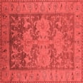 thumbnail image 1 of Ahgly Company Indoor Square Oriental Red Industrial Area Rugs, 3' Square, 1 of 4