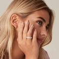 thumbnail image 2 of 14K Gold Plated Rings Oval Cubic Zirconia Love Ring | Eternity Ring | 5mm Stackable Rings for Women | Gold Rings for Women, 2 of 2