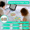 thumbnail image 3 of Pop Fidget S Pack Anti-Ansiedad Alivio del estrés Tie Dye Push Pop Bubble Fidgets S Rainbow Simple S Para niños Adultos 2 Pack (Circular + Square) Xemadio WMCH-410, 3 of 6
