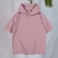 thumbnail image 4 of YunPes Boys Short Sleeve Hoodie,Youth Athletic Workout Pullover,Kids Sports Soccer Baseball Lightweight Hooded T-Shirt for Teen Girl, 4 of 9