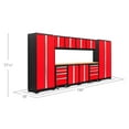 thumbnail image 3 of NewAge Products Bold Series Red 12 Piece Cabinet Set, Heavy Duty 24-Gauge Steel Garage Storage System, LED Lights Included, 3 of 11