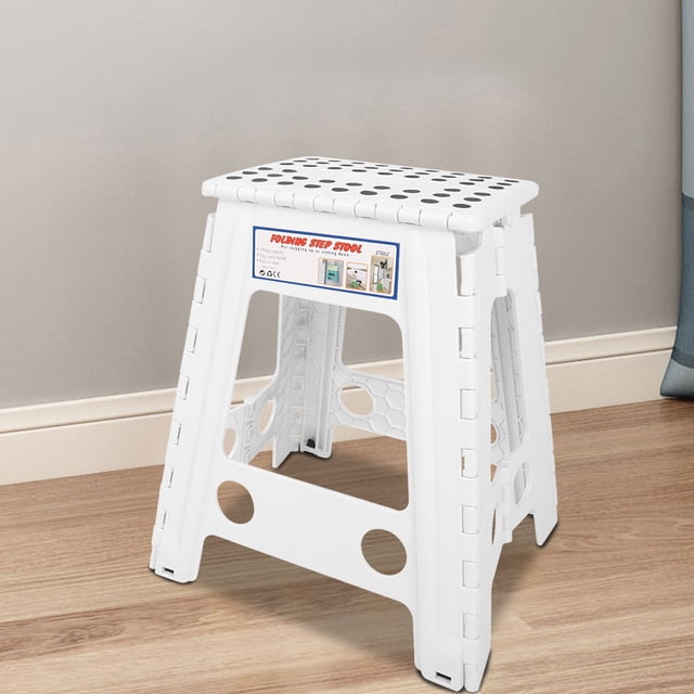 Taburete Plegable Sin Olor Peculiar Gran Capacidad de Carga Taburete de plástico Firme y Durable Ecológico para Dormitorio para Sala de Estar para Exteriores