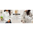 thumbnail image 4 of PUWEI Women's Casual Polka Dot Coats Lightweight High Neck Cropped Jacket with Pockets, 4 of 7