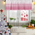 thumbnail image 6 of Pink White Ombre Valances for Windows, Decorative Rod Pocket Window Valance Curtains, Romantic Funny Abstract Striped Lines Short Curtain Drapes for Kitchen/Living Room, 2 Panels, 42" W x 12" L, 6 of 8
