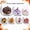 Multicolor, variant on Halloween Fabric Wrapped Artificial Pumpkin Decor Set, 7-Piece Cloth Pumpkin Ornaments for Tabletop, Porch, Mantel, Flower Arrangement, and Party Decoration